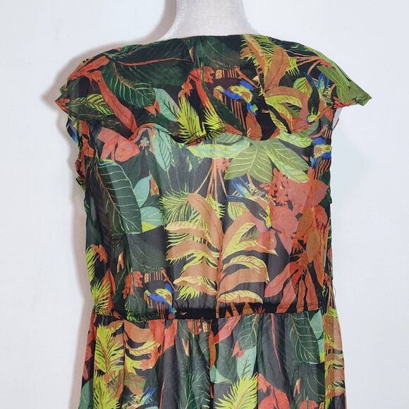 Live 4 Truth Green Floral Kimono NWT Size 1X Floral Boho Kimono - Picture 7 of 12